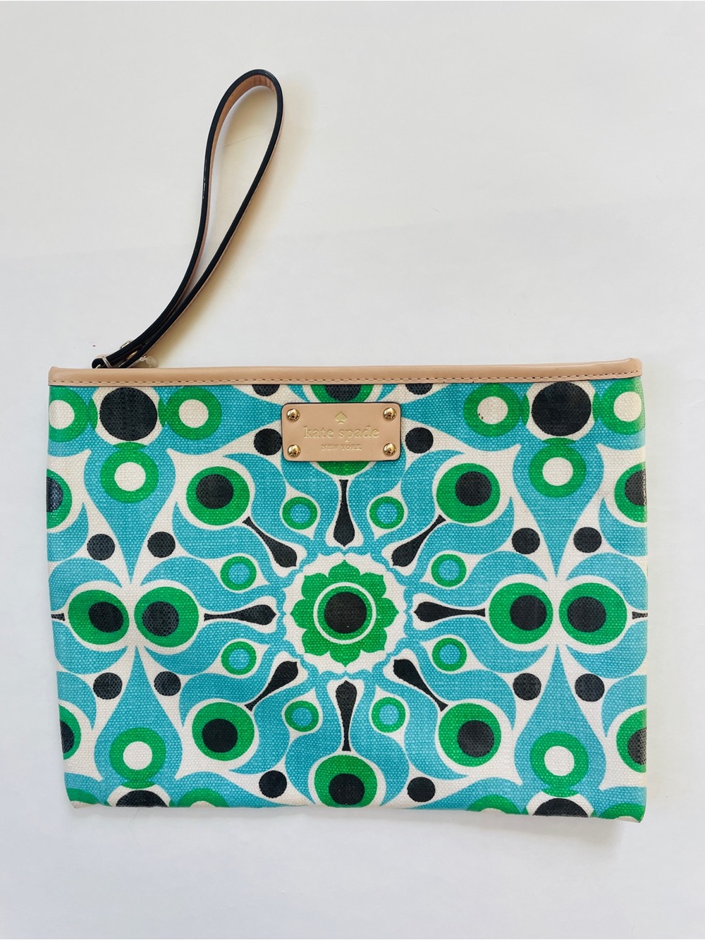 Kate Spade Darek Solar Printed Fabric Pool Flat Pouch Wristlet